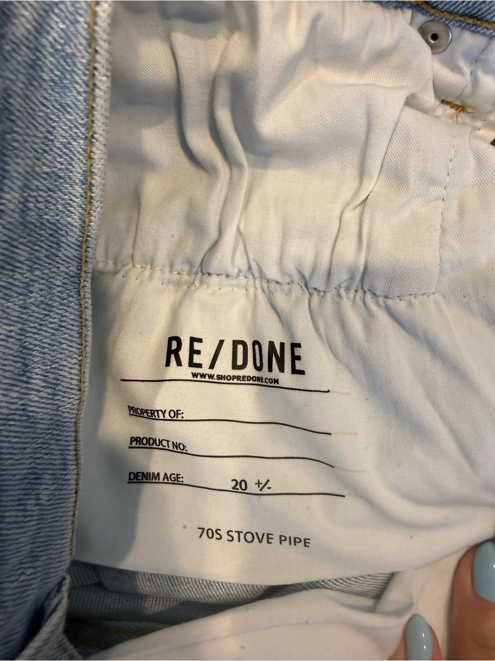 RE/DONE Light Wash Jeans - Light Blue - Picture 5 of 5